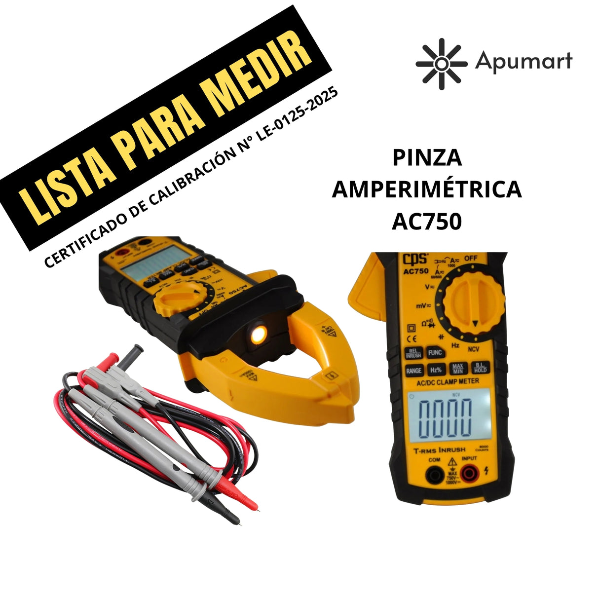 Pinza Amperimétrica CPS AC750 – Calibrada