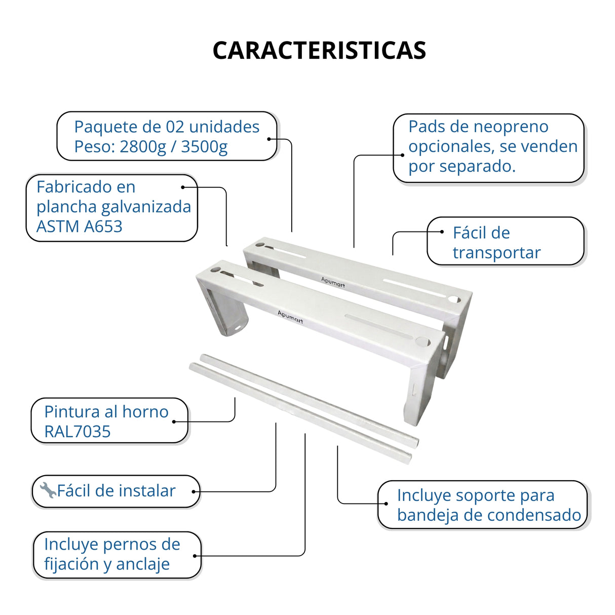 SplitStand™ VRF-H Soporte para Condensadoras Mini VRF con Porta-Bandeja