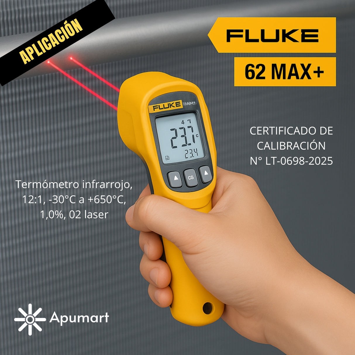 Termómetro Infrarrojo FLUKE 62 MAX+ – Calibrado