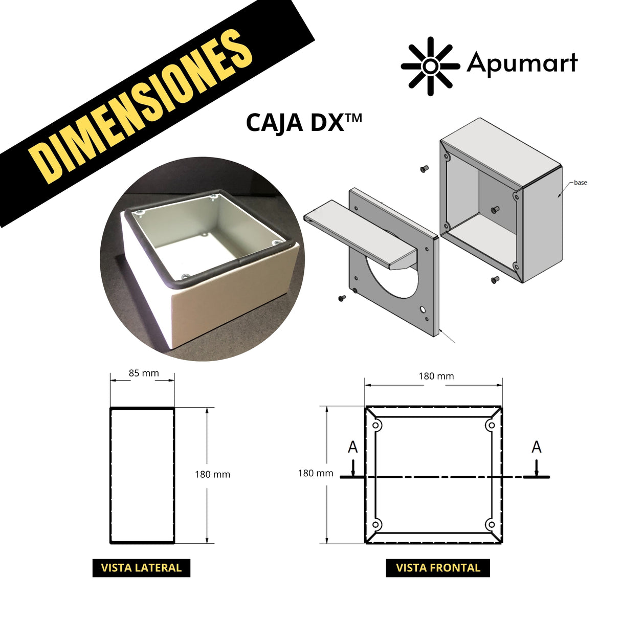 CAJA DX™ – Caja Hermética Metálica para Manómetros Diferenciales