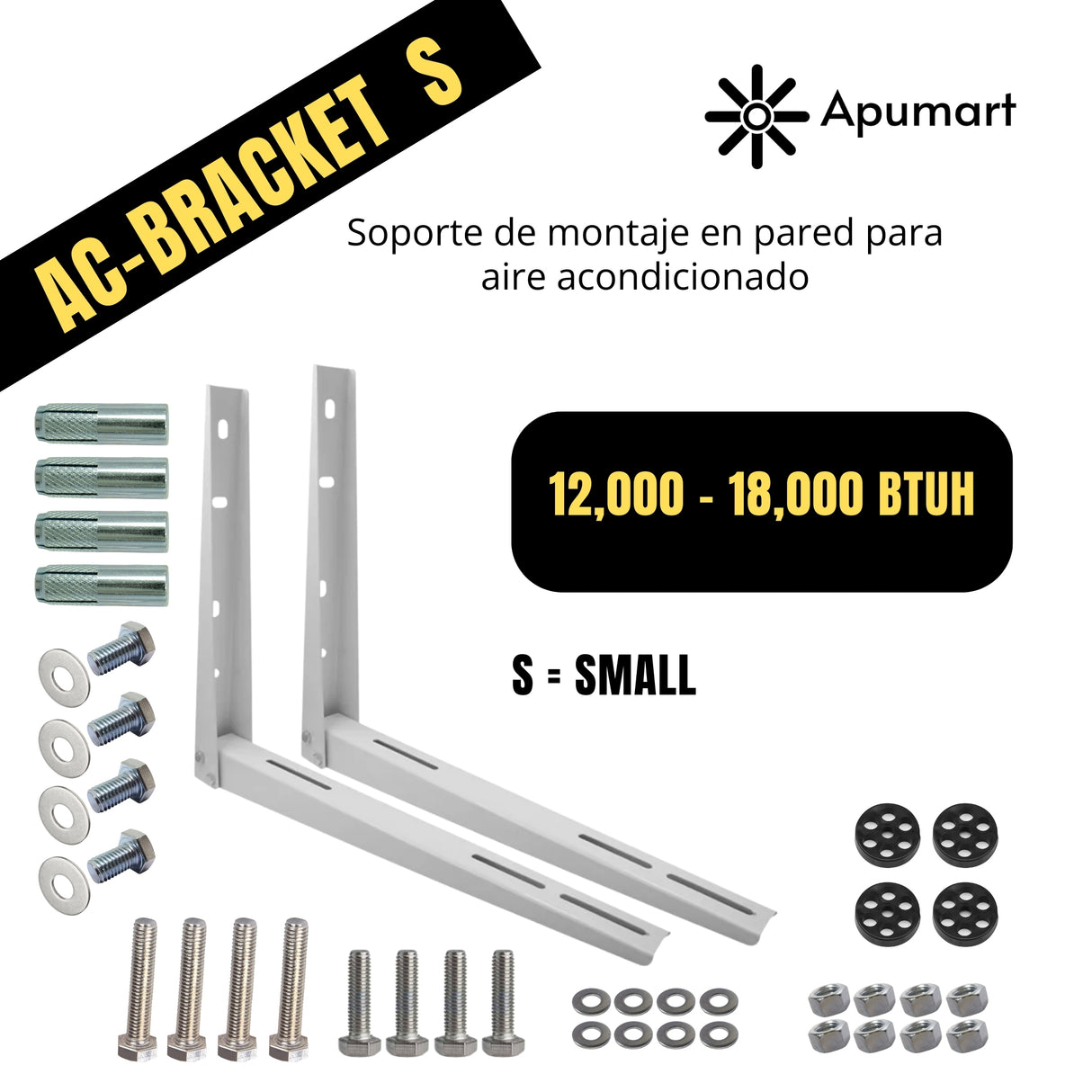 Soporte Metálico AC-BRACKET S para Montaje de Condensadoras 12,000–18,000 BTU/h