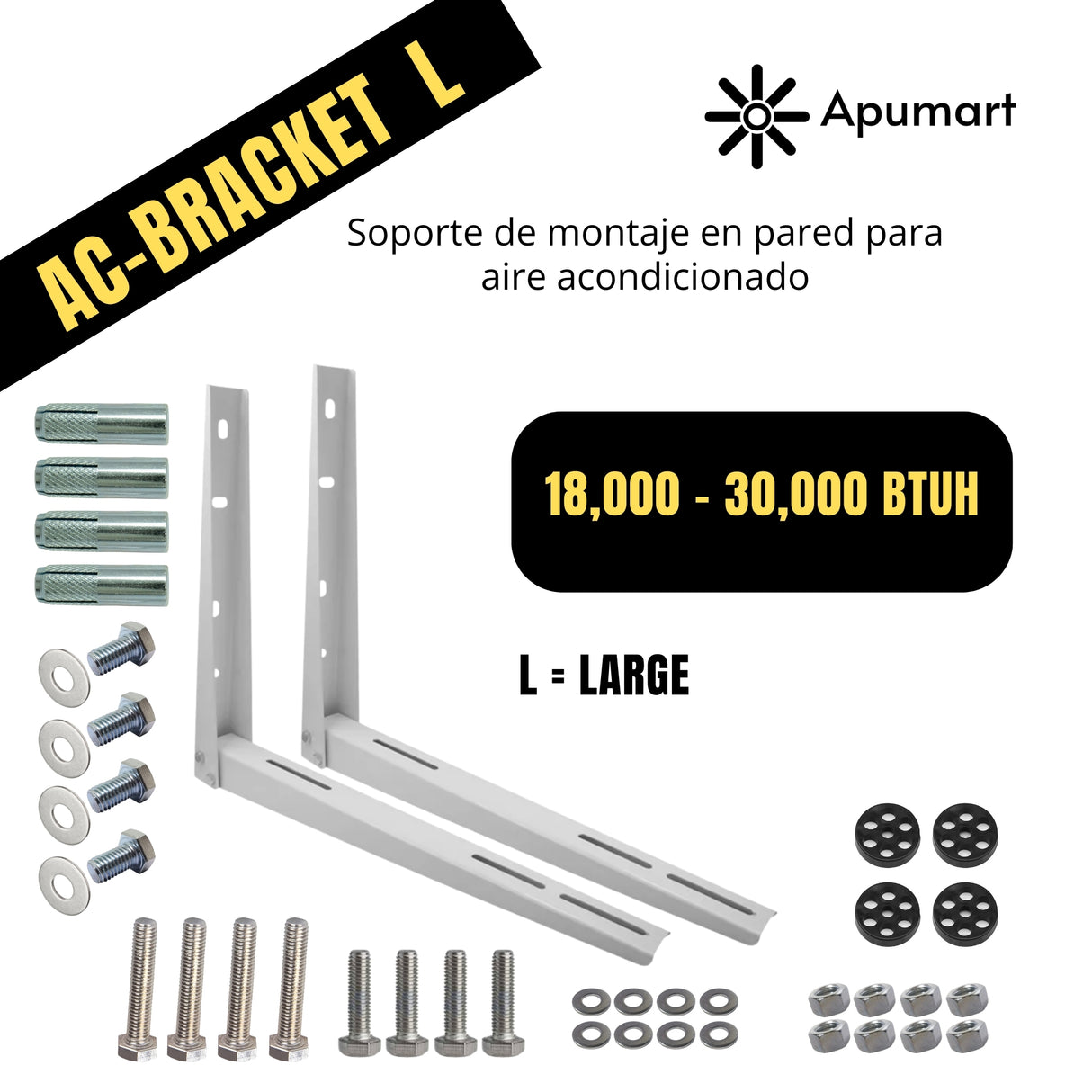 Soporte AC-BRACKET L para condensadoras 18,000–30,000 BTU/h