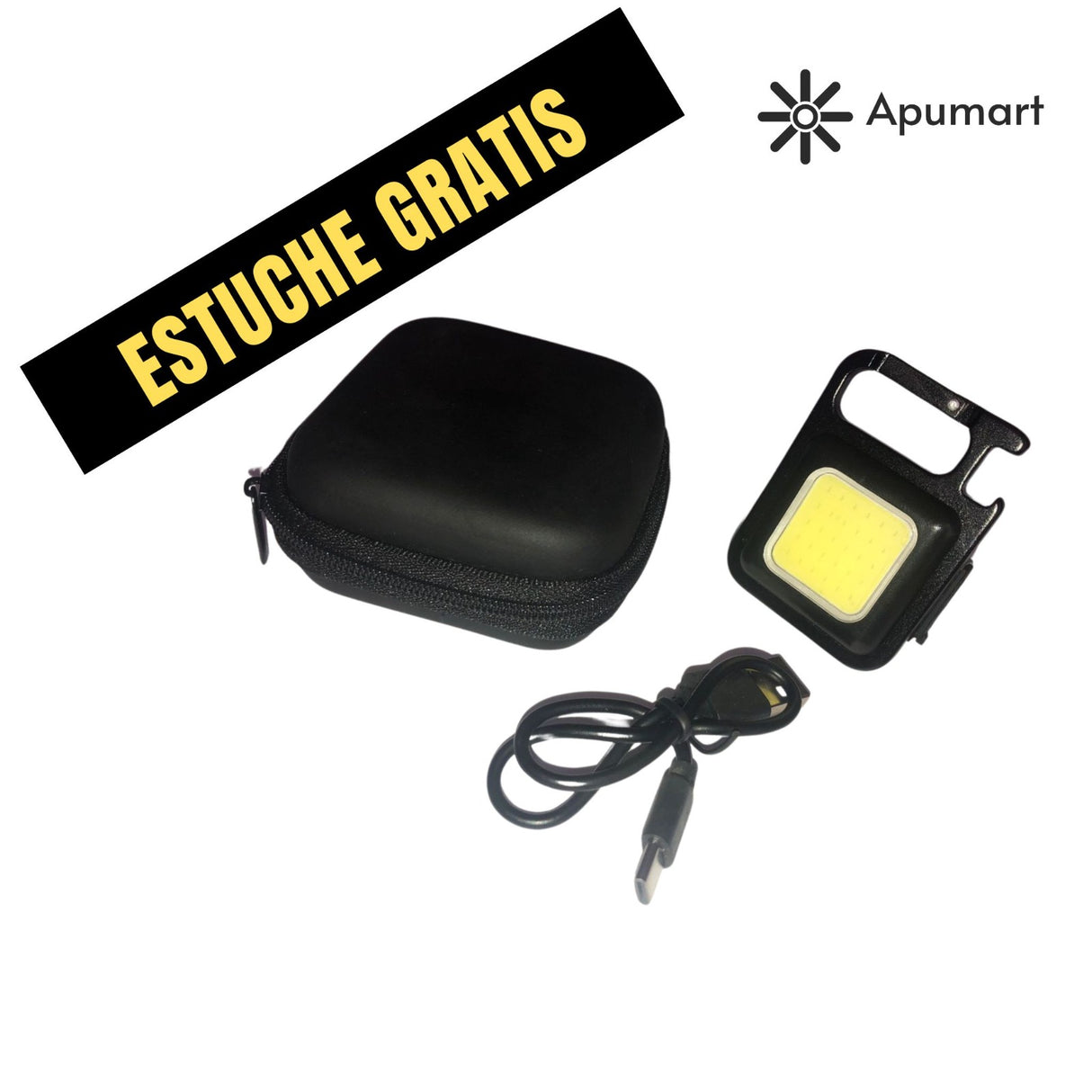 Mini Linterna LED Magnética Recargable – 800 Lm con Estuche