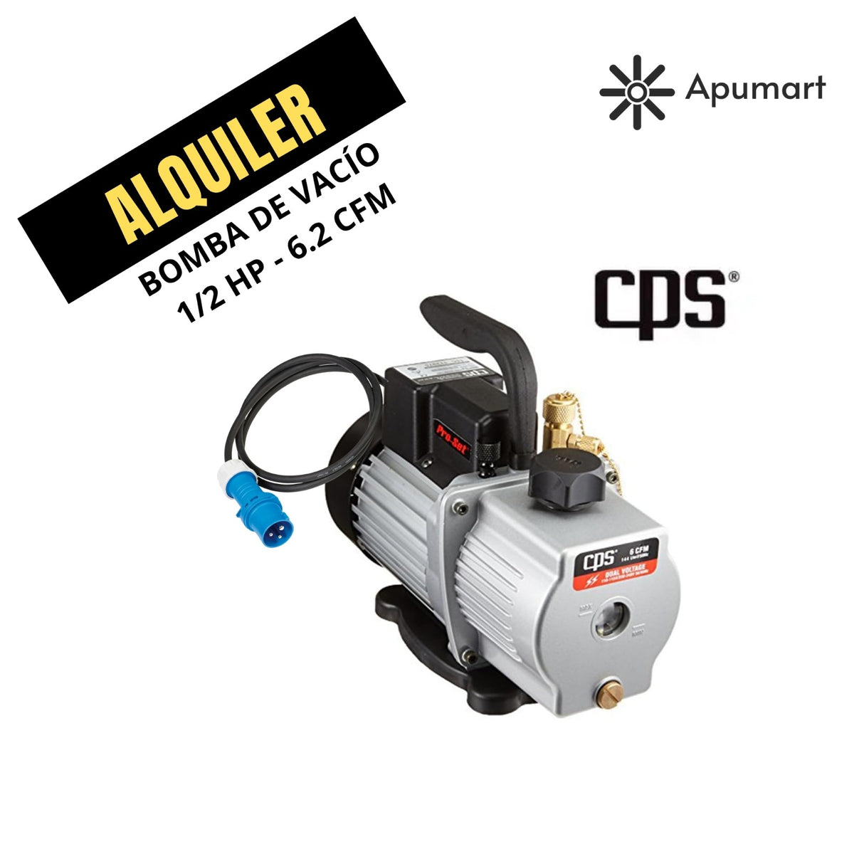 Bomba de Vacío CPS 1/2 HP – 6.2 CFM para HVAC/Refrigeración