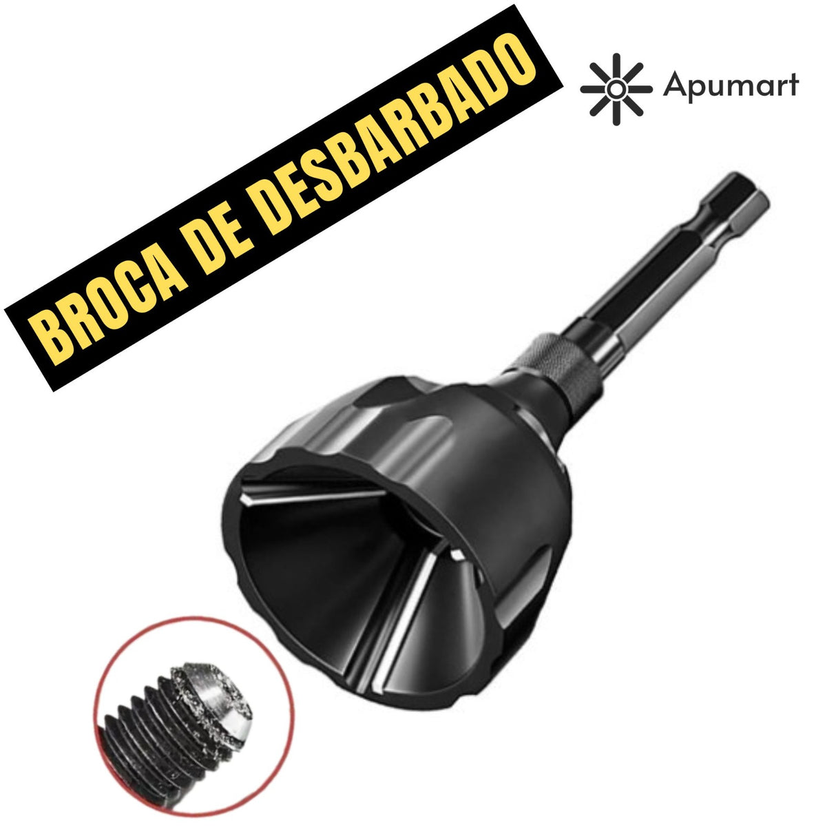 Broca Desbarbadora para Varilla Roscada 1/4” – Acero Tungsteno Profesional
