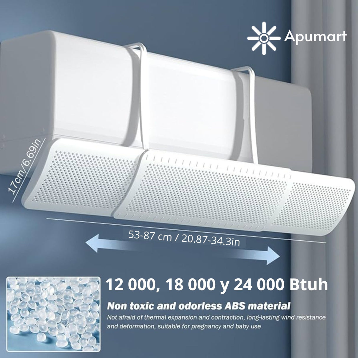 Deflector de Aire Acondicionado Ajustable – Anti-Soplado Universal