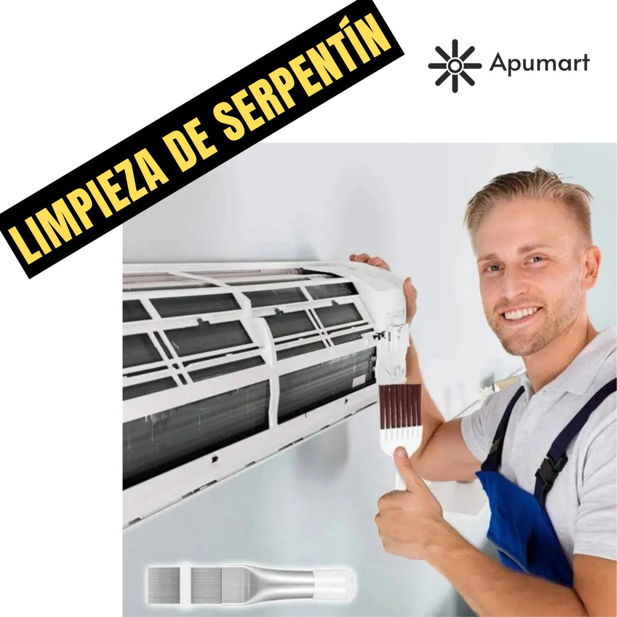 Kit de Mantenimiento HVAC – Cepillos y Peines de Limpieza para Aletas