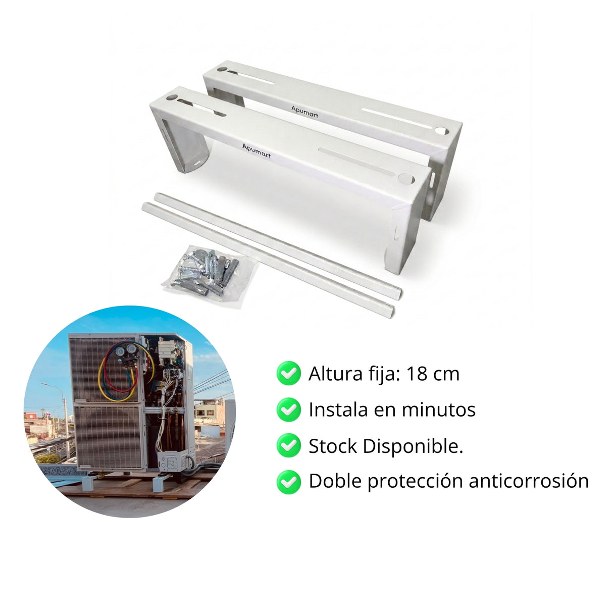 SplitStand™ VRF-H Soporte para Condensadoras Mini VRF con Porta-Bandeja