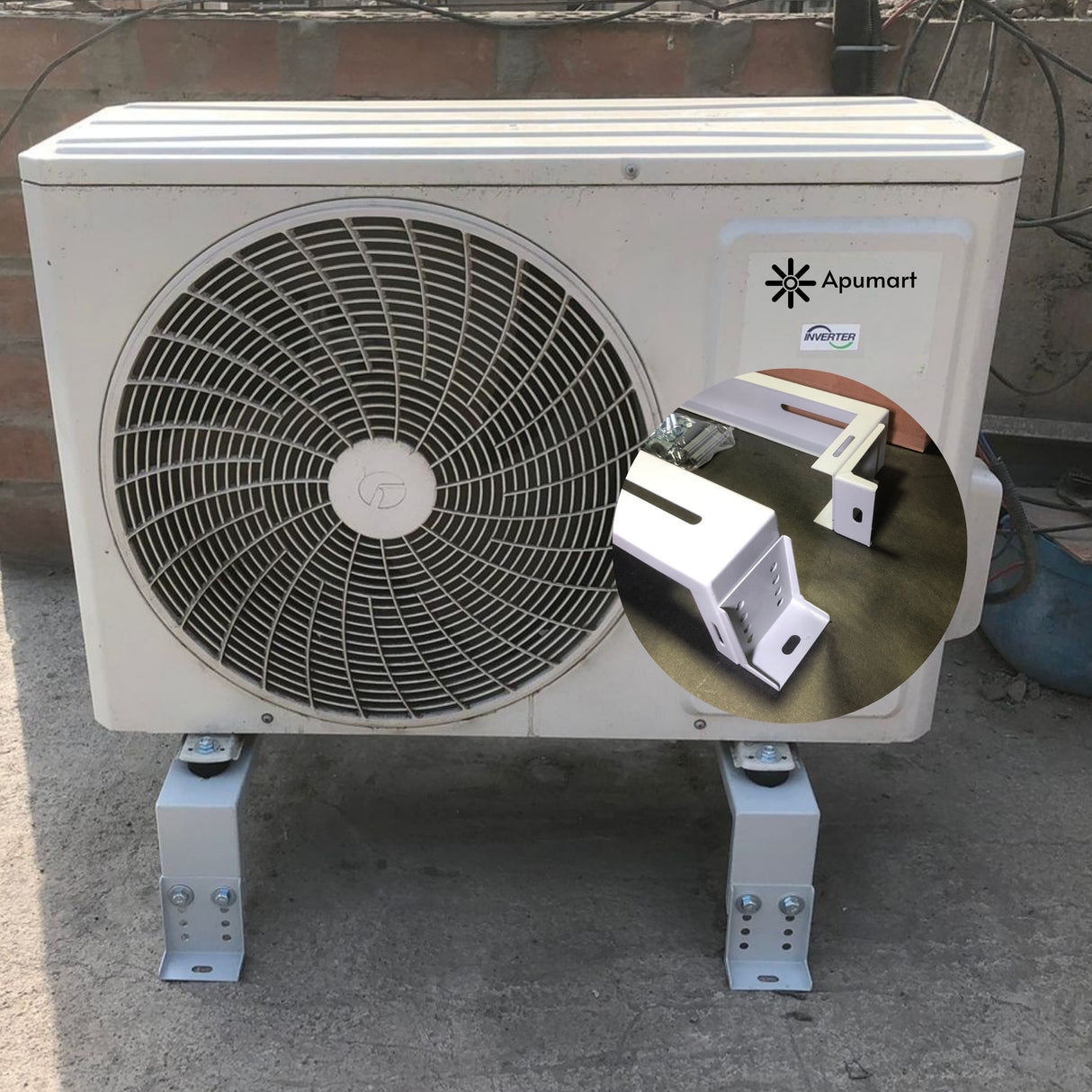 SPLITSTAND™ SN – Soporte Regulable para Unidad Condensadora de Aire Acondicionado (12,000–30,000 BTU/h)