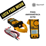 Alquiler de Pinza Amperimétrica Digital Calibrada para Electricidad, Aire Acondicionado e Industria