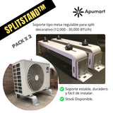 SPLITSTAND™ – Soporte Regulable Universal Tipo Mesa para Unidad Condensadora de Aire Acondicionado (12,000–30,000 BTU/h)