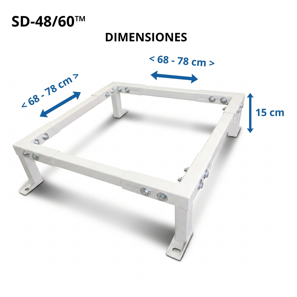 SD-48/60™ Base Metálica Regulable para Condensadoras de Tiro Vertical 48,000–60,000 BTU/h