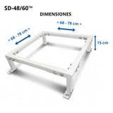 SD-48/60™ Base Metálica Regulable para Condensadoras de Tiro Vertical 48,000–60,000 BTU/h