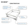 SD-48/60™ Base Metálica Regulable para Condensadoras de Tiro Vertical 48,000–60,000 BTU/h