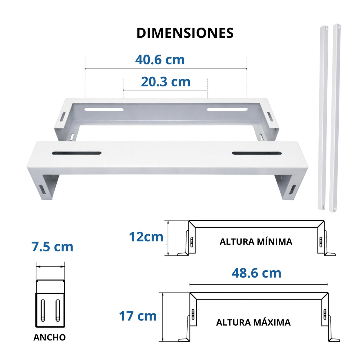 SPLITSTAND™ SD – Soporte Regulable para Unidad Condensadora Frío/Calor (12,000–30,000 BTU/h)