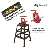 Prensa De Tubo Manual Hasta 3" Ridgid – Uso Taller/Obra