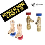 Válvula para Carga de Refrigerante R410 / R22 – Conexión 1/4” y 5/16”