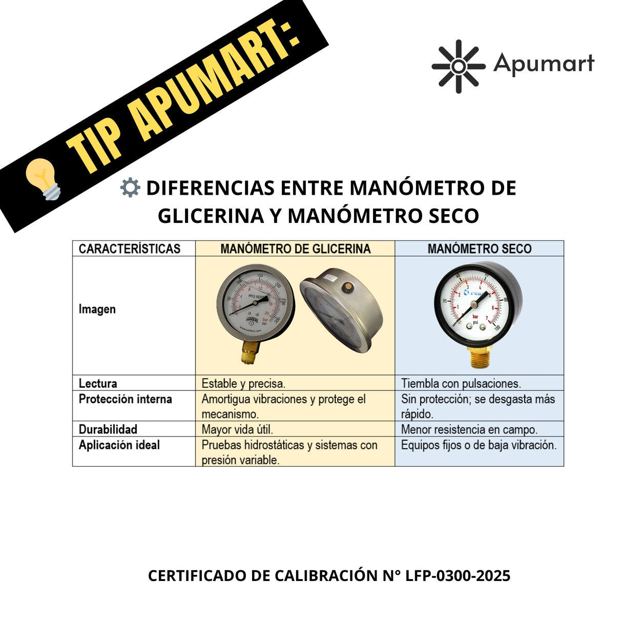 Manómetro de Glicerina 0–300 PSI – Pruebas Hidrostáticas