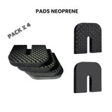Espaciadores de jebe neoprene multiuso / Caucho antivibración tipo U (Pack x4)