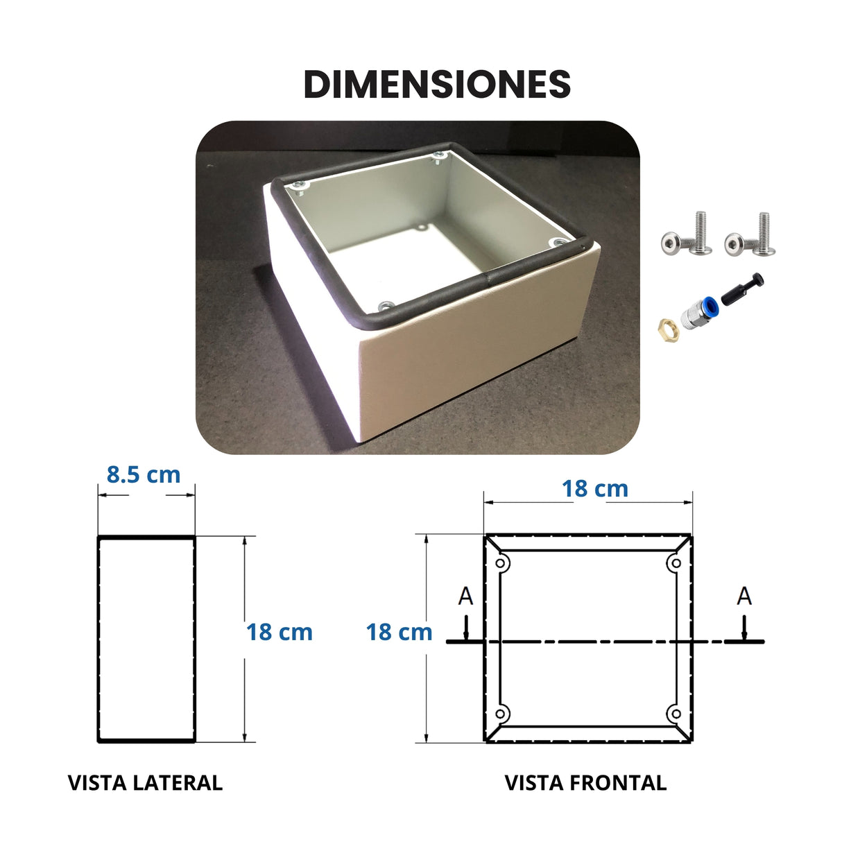 CAJA DX™ – Caja Hermética Metálica para Manómetros Diferenciales