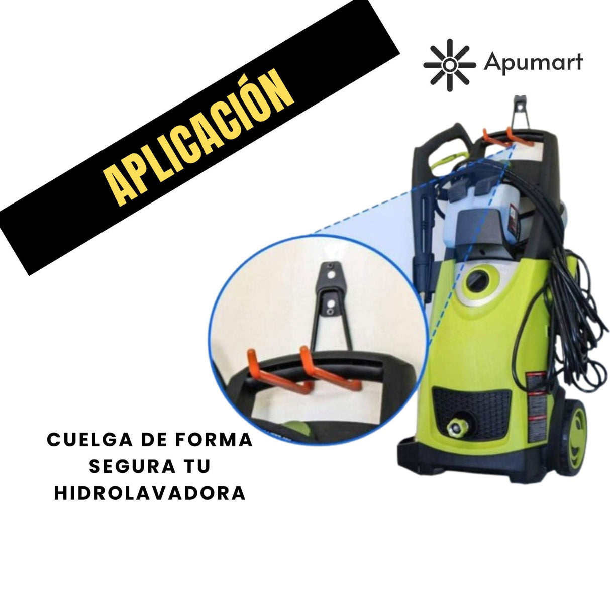 Gancho Universal de Pared con Cubierta de Goma – Hierro Reforzado