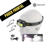 Linterna Frontal Recargable LED – Sensor y Carga Tipo C
