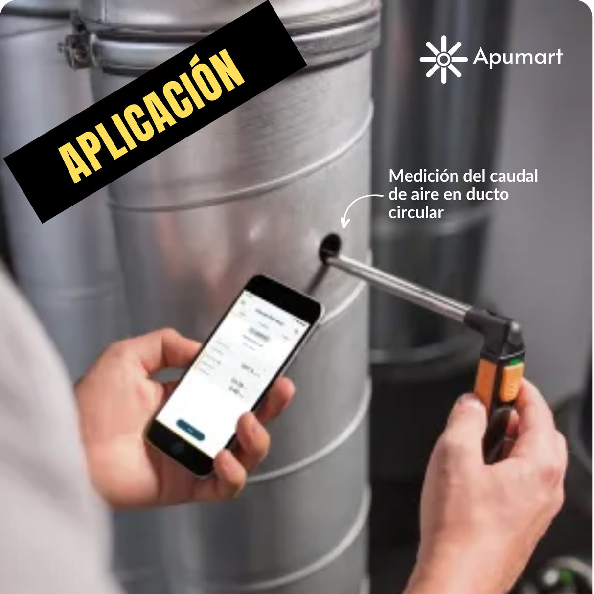 Alquiler de anemómetro Testo 405i calibrado para medición de caudal de aire HVAC