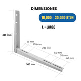 Soporte AC-BRACKET L para condensadoras 18,000–30,000 BTU/h