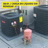 CargaStand™ SB-01 – Soporte para Carga de Refrigerante para Instalación y Mantenimiento