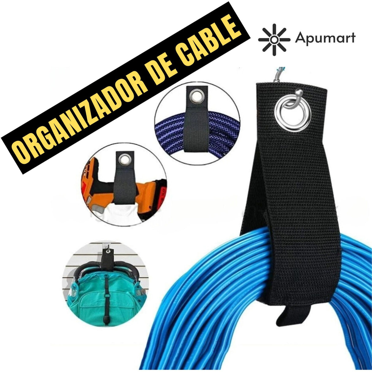 Organizador de Cables con Correa de Nailon – Uso Técnico y Taller