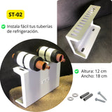 ST-02 – Soporte fijo para Tubería de Refrigeración 18x12 cm