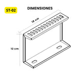 ST-02 – Soporte fijo para Tubería de Refrigeración 18x12 cm