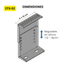 STX-02 – Soporte Regulable para Tubería HVAC | 12–18 cm Alto, 18 cm Ancho