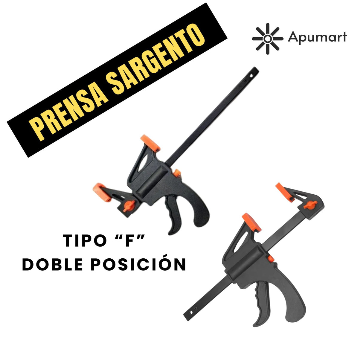 Prensa Sargento Tipo F – Agarre Rápido para Instalación HVAC