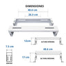 SPLITSTAND™ SN – Soporte Regulable para Unidad Condensadora de Aire Acondicionado (12,000–30,000 BTU/h)