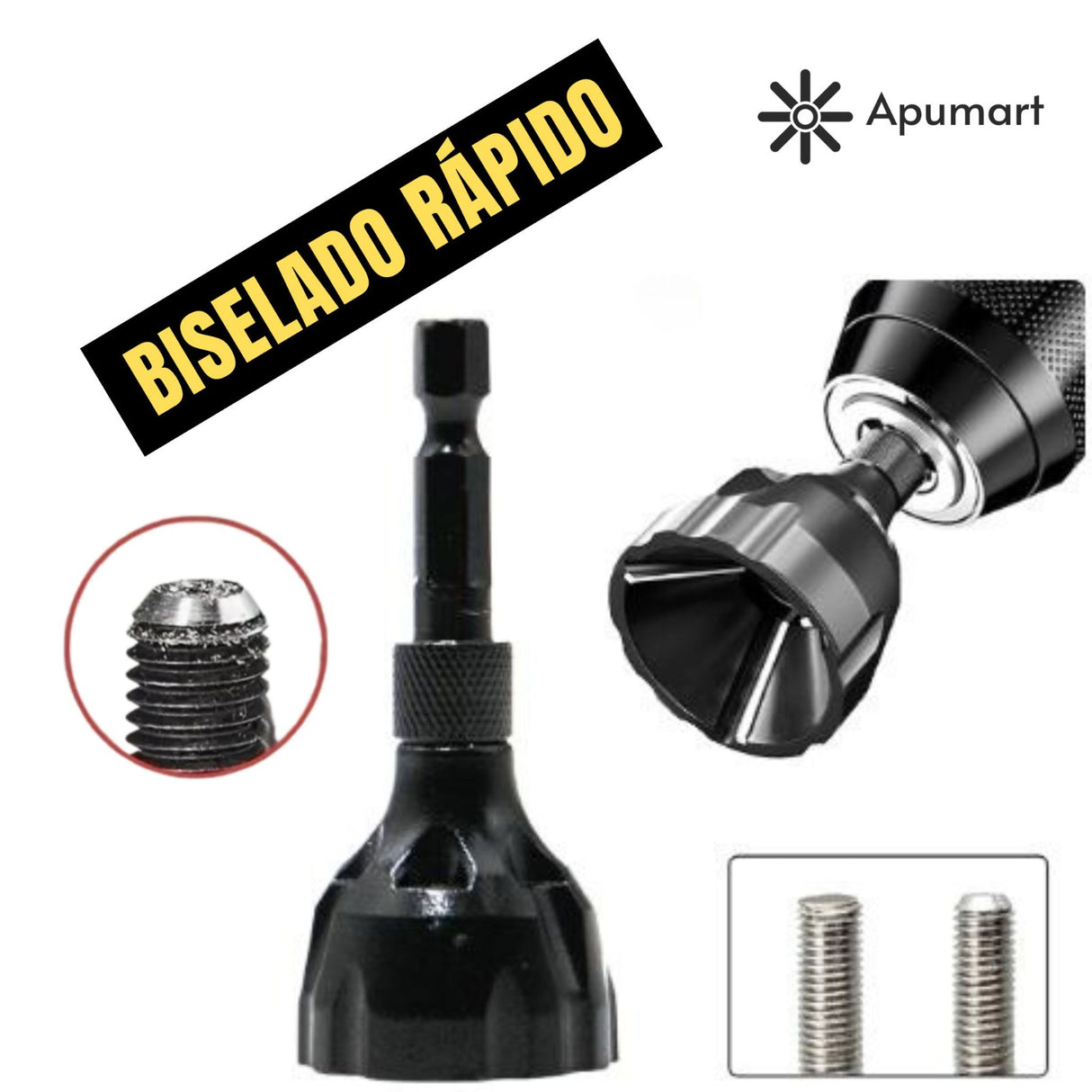 Broca Desbarbadora para Varilla Roscada 1/4” – Acero Tungsteno Profesional