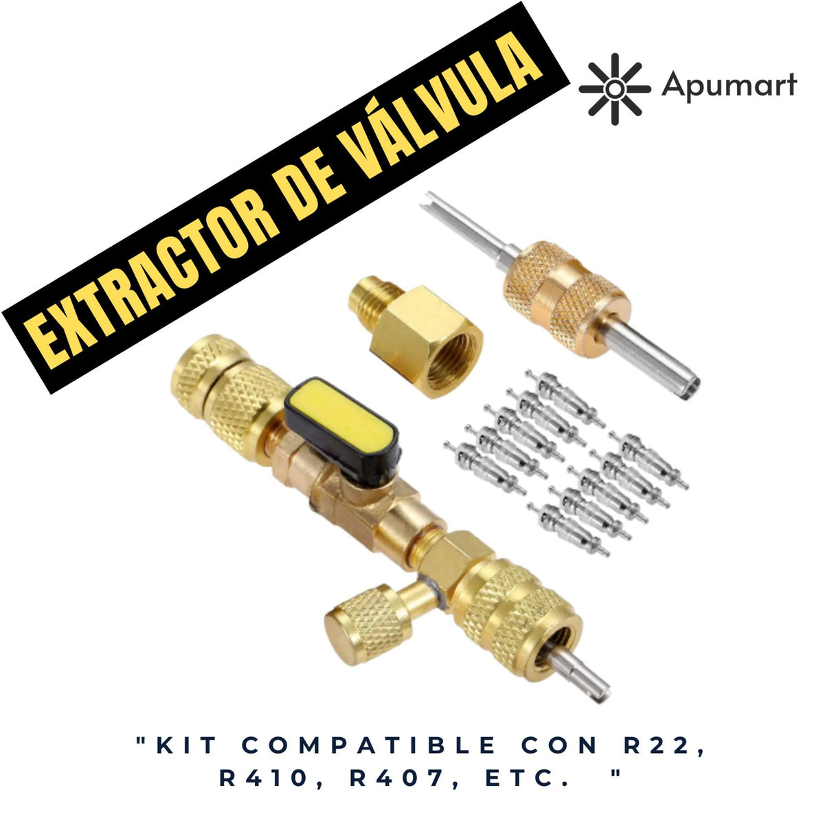 Herramienta de Extracción de Núcleo HVAC – Válvulas 1/4″ & 5/16″