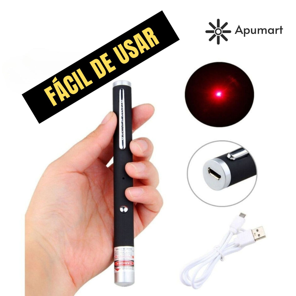 Puntero Láser Recargable USB 3 Colores – Profesional HVAC y Presentaciones