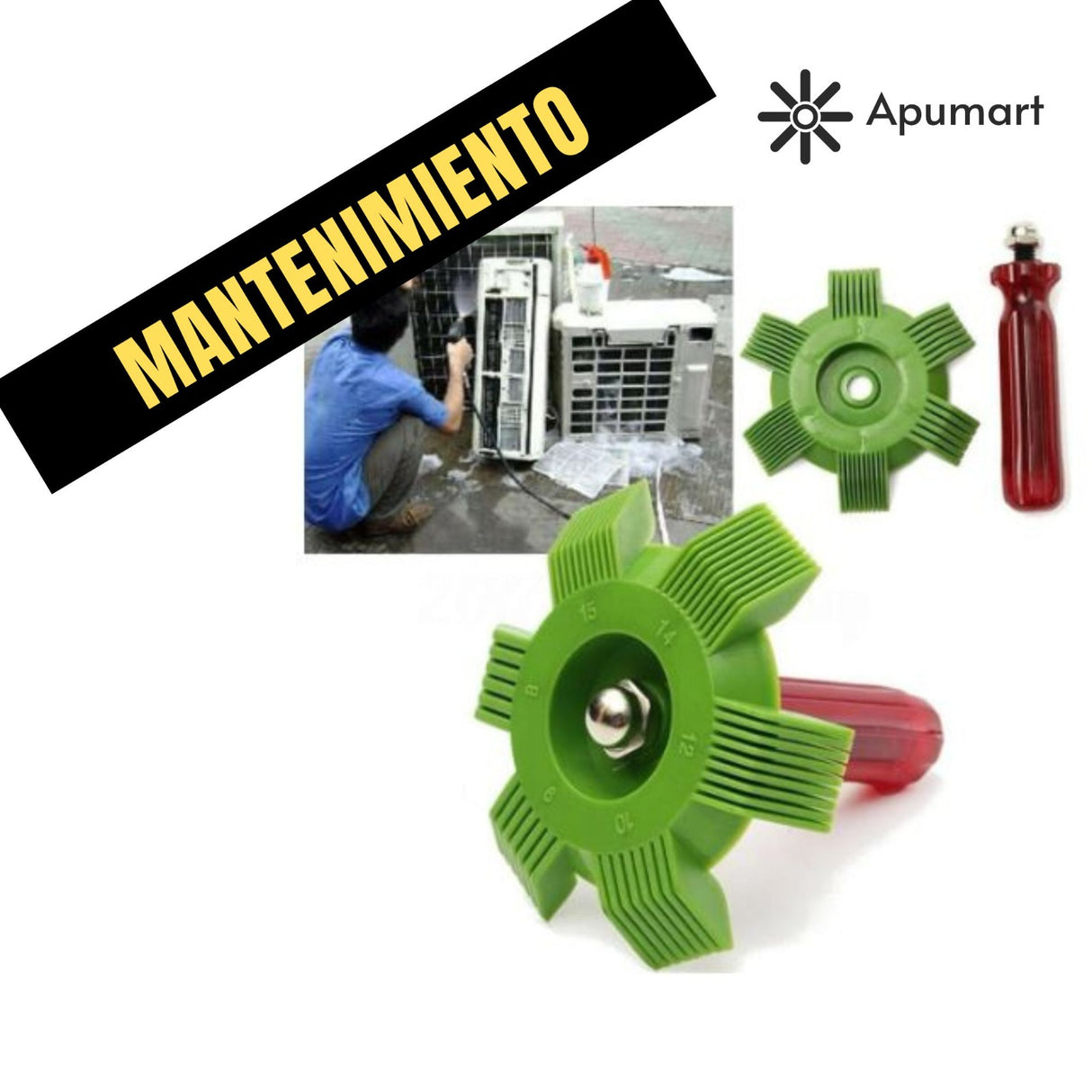 Kit de Mantenimiento HVAC – Cepillos y Peines de Limpieza para Aletas