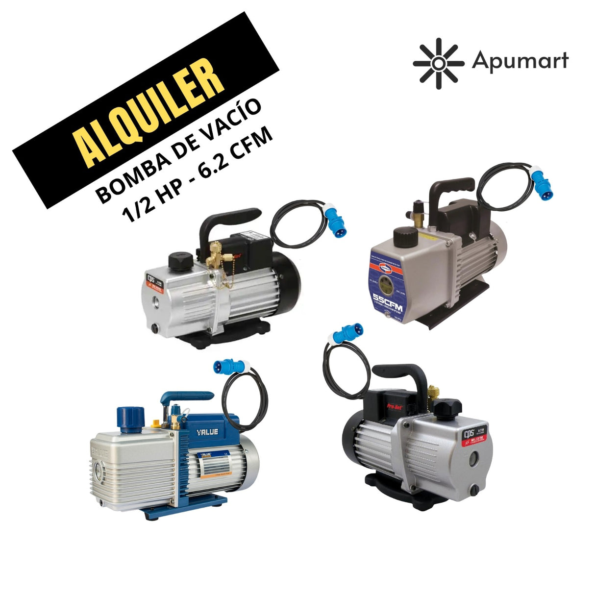 Bomba de Vacío CPS 1/2 HP – 6.2 CFM para HVAC/Refrigeración