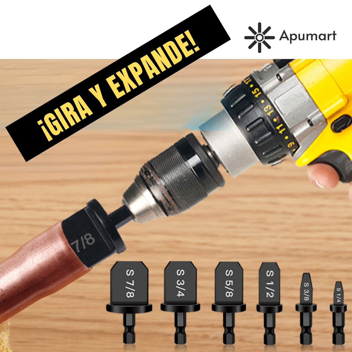 Expansor de Tubo de Cobre HVAC – Juego de 6 Piezas de Acero