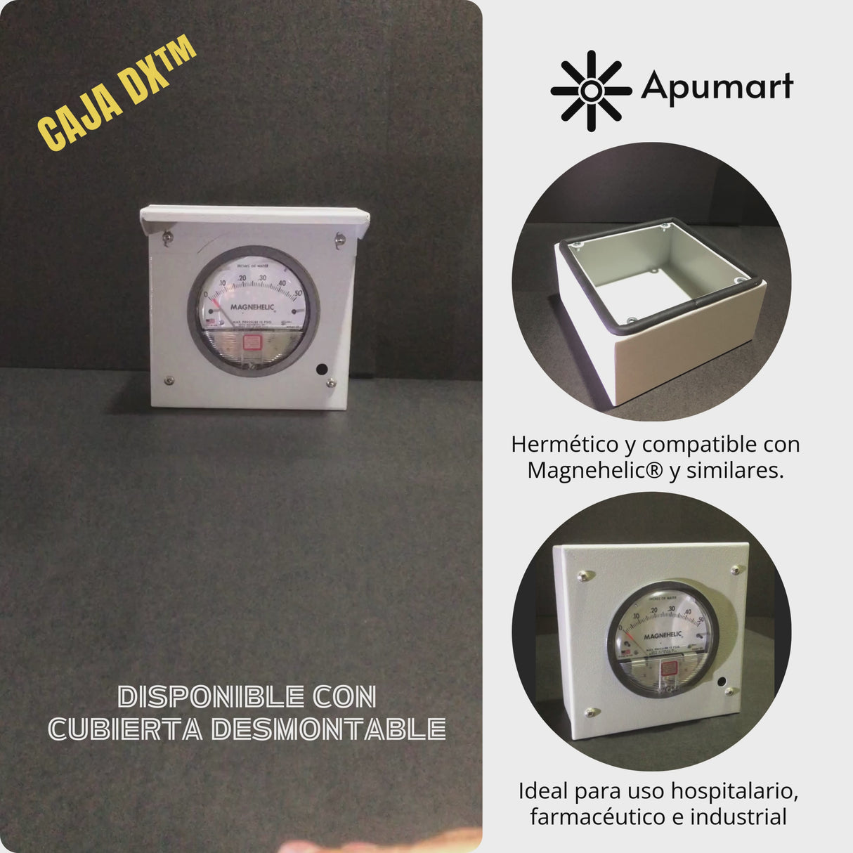CAJA DX™ – Caja Hermética Metálica para Manómetros Diferenciales