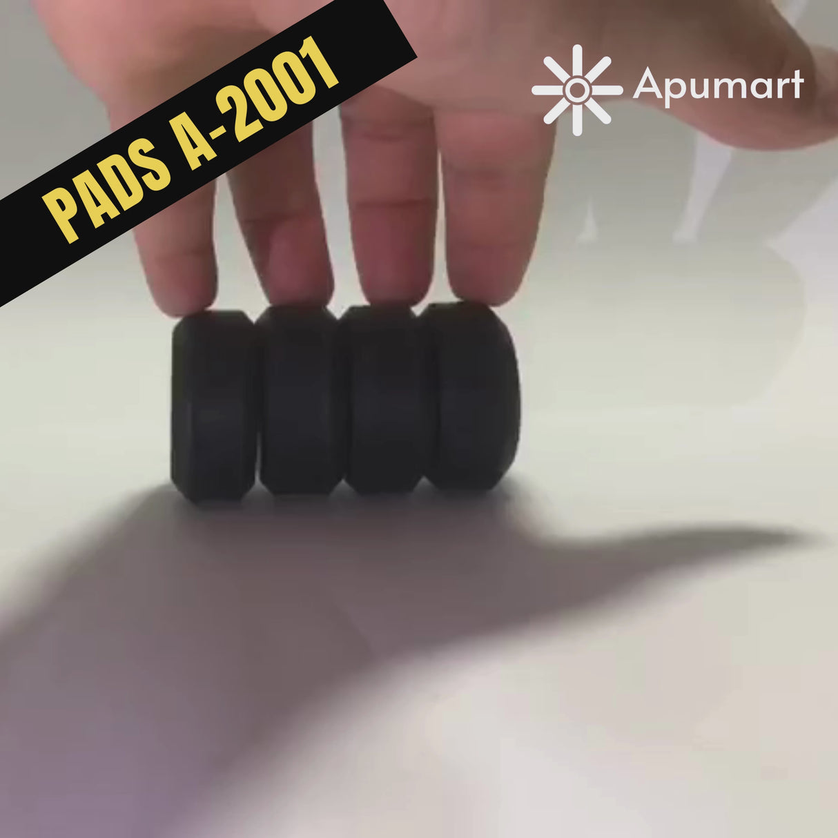 Espaciadores de jebe neoprene multiuso / Caucho antivibración – Pack x4, Ø38.1 mm, Eje Ø10 mm, Espesor 17 mm